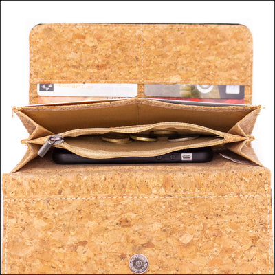 Natural Cork Crossbody Bag & Wallet Set SET-015 Flash Sales