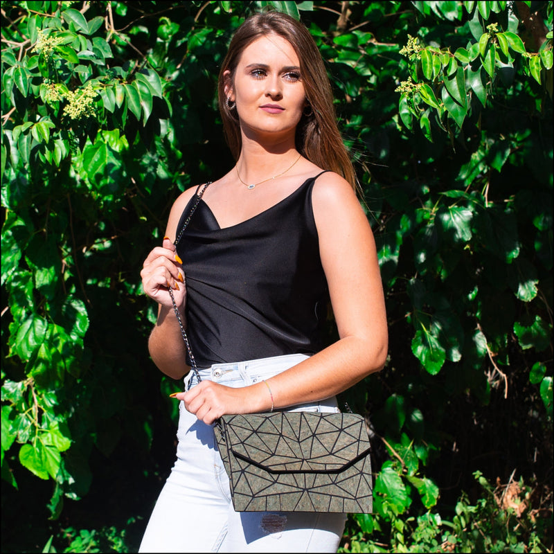 Natural Cork Crossbody Bag & Wallet Set SET-015 Flash Sales