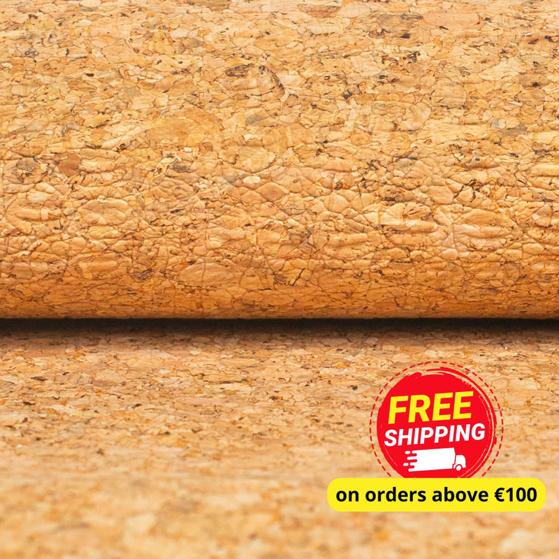 Natural Cork Fabric With Embossed Texture Effect Cof-479 Cork Fabric