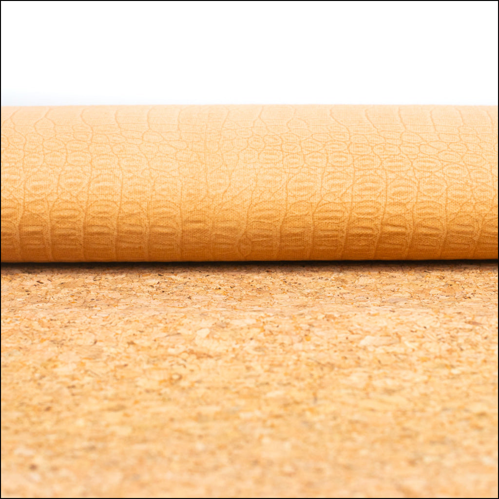 Natural Cork Fabric With Embossed Texture Effect Cof-479 Cork Fabric