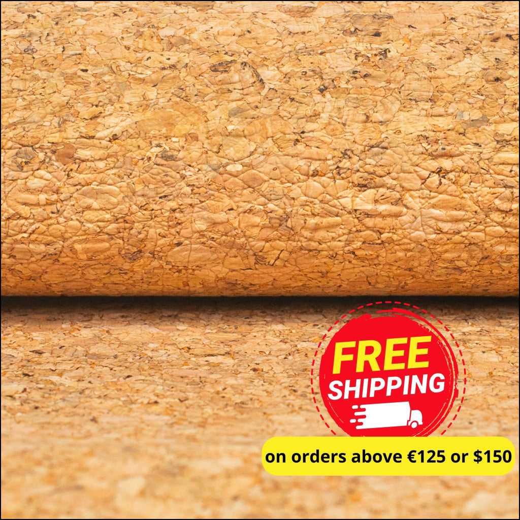 Natural Cork Fabric With Embossed Texture Effect Cof-479 Cork Fabric