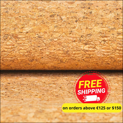 Natural Cork Fabric With Embossed Texture Effect Cof-479 Cork Fabric
