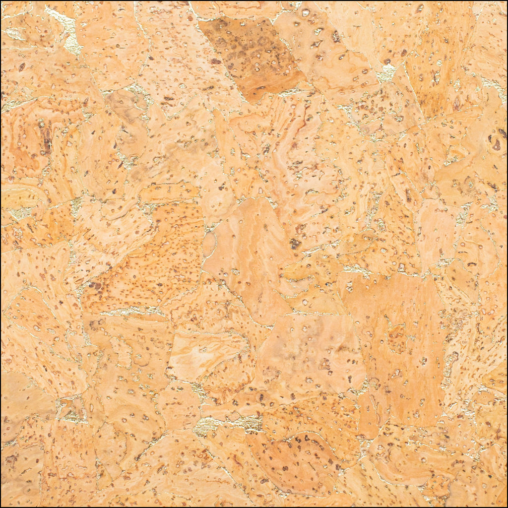 Natural Cork Fabric with Gold Veins COF-202 cork fabric