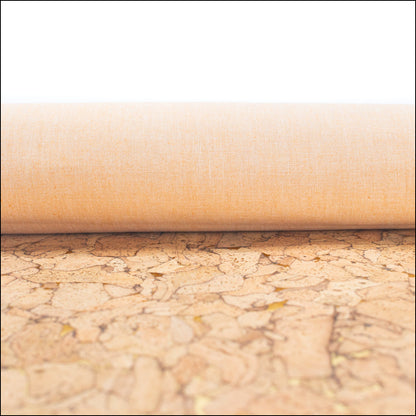 Natural Cork Fabric With Golden Cracks Cof-177-A Cork Fabric