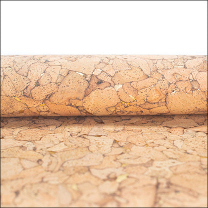 Natural Cork Fabric With Golden Cracks Cof-177-A Cork Fabric