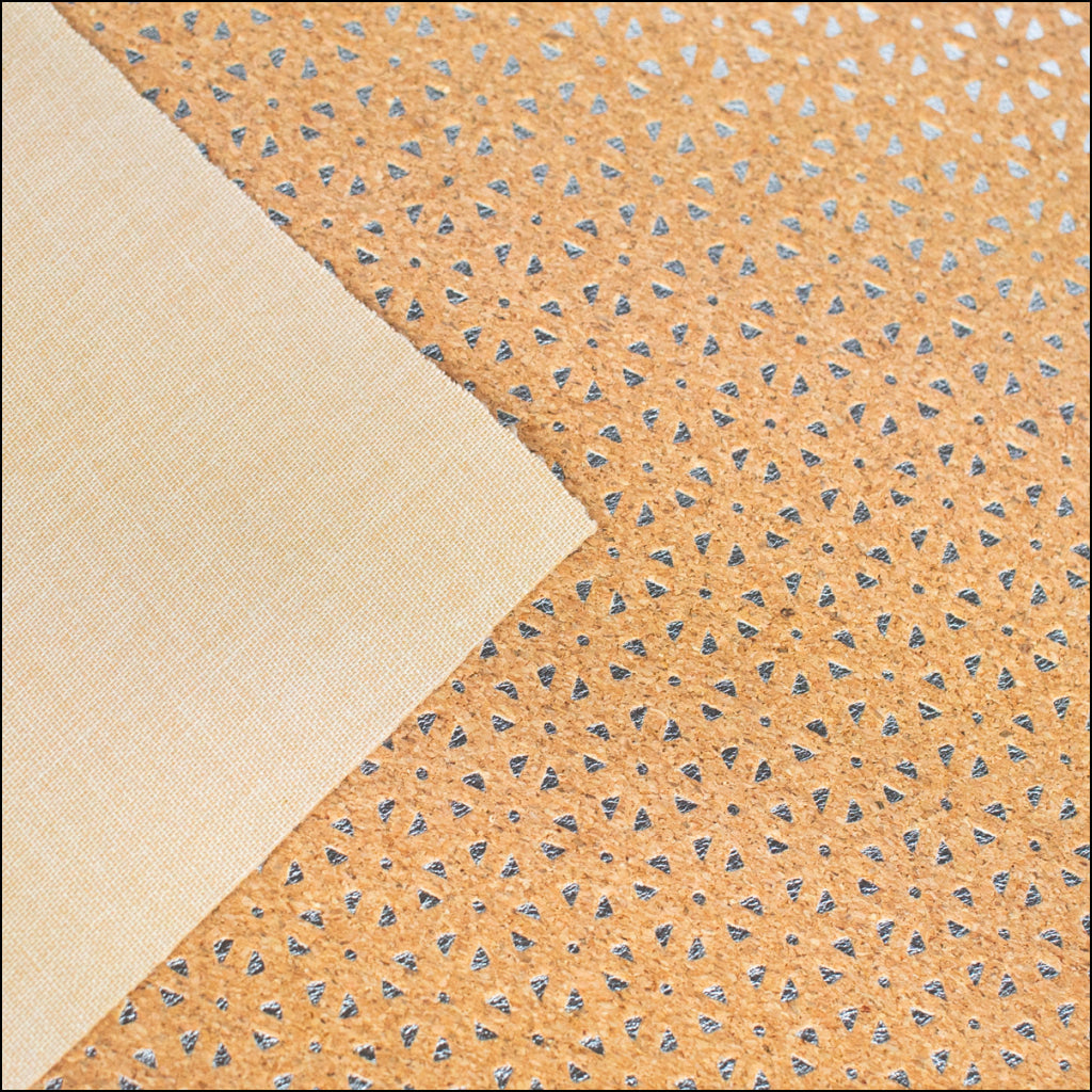 Natural Cork Fabric With Laser Cutout Effect And Silver Backing Cof-466 Cork Fabric