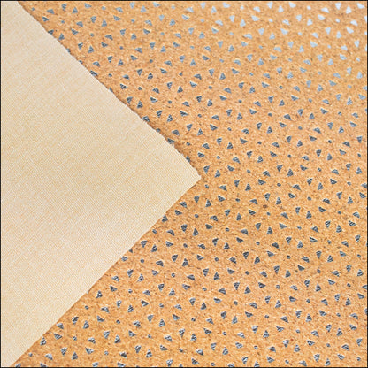 Natural Cork Fabric With Laser Cutout Effect And Silver Backing Cof-466 Cork Fabric