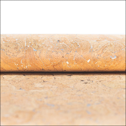 Natural Cork Fabric with Silver Veins COF-364-A cork fabric