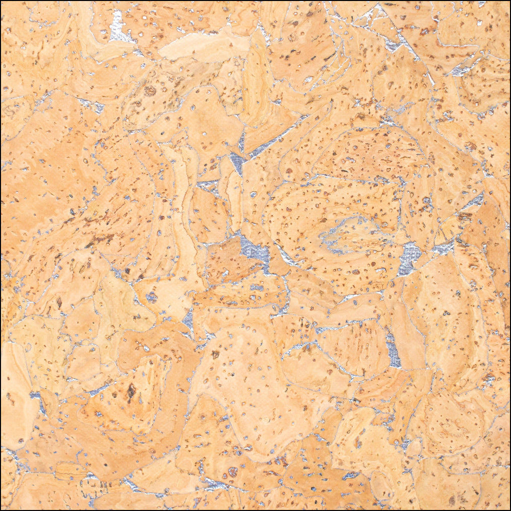 Natural Cork Fabric with Silver Veins COF-364-A cork fabric
