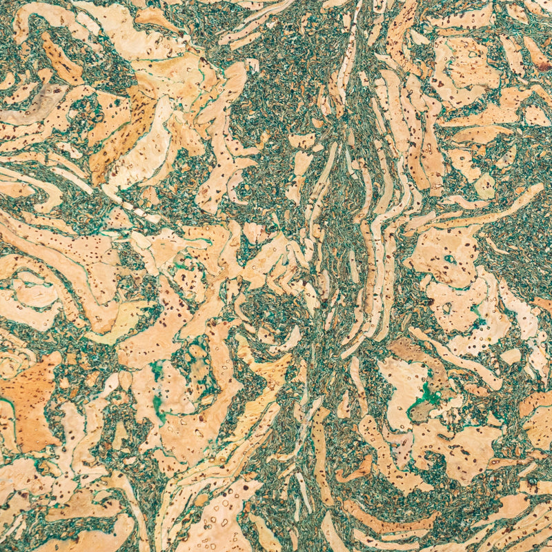Natural Cork Fabric with Tea Leaf Inlay Vegan Leather COF 283 C cork fabric