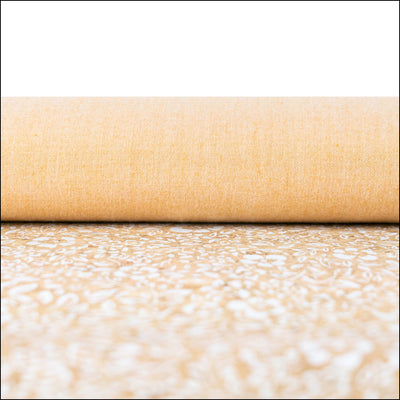 Natural Cork Fabric with White Floral Print COF-630 cork fabric