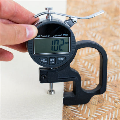 Natural Cork Fabric with White Geometric Cut-Out Pattern COF-663 cork fabric