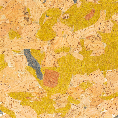 Natural Cork Fabric with Yellow-Gold Accents COF-629 cork fabric