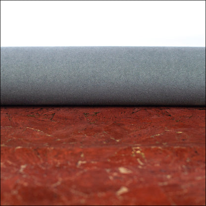 Natural Cork Material In Light Brown With Gold Accents Cof-471 Cork Fabric