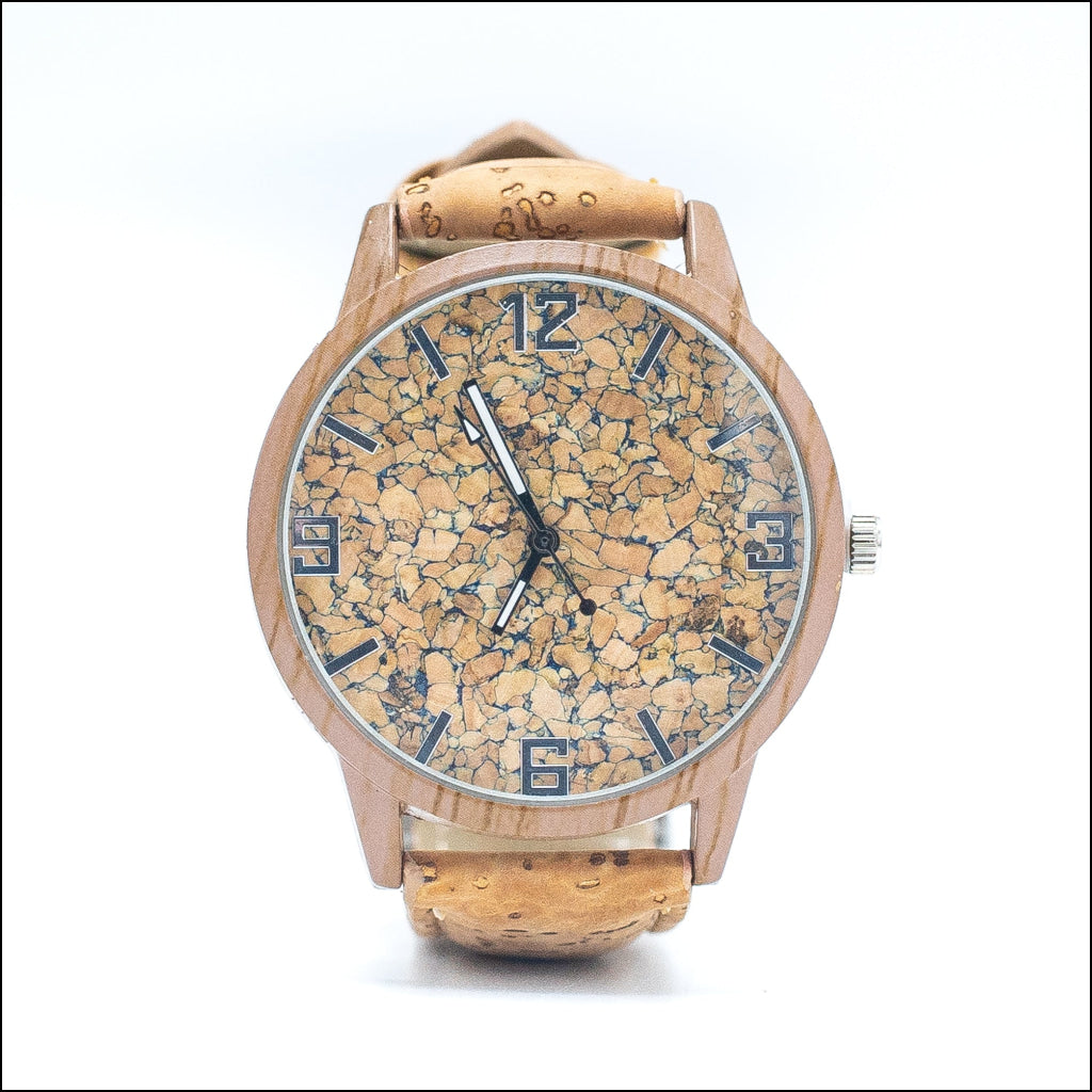Natural Cork Set of Belt and Watch SET-023 Flash Sales