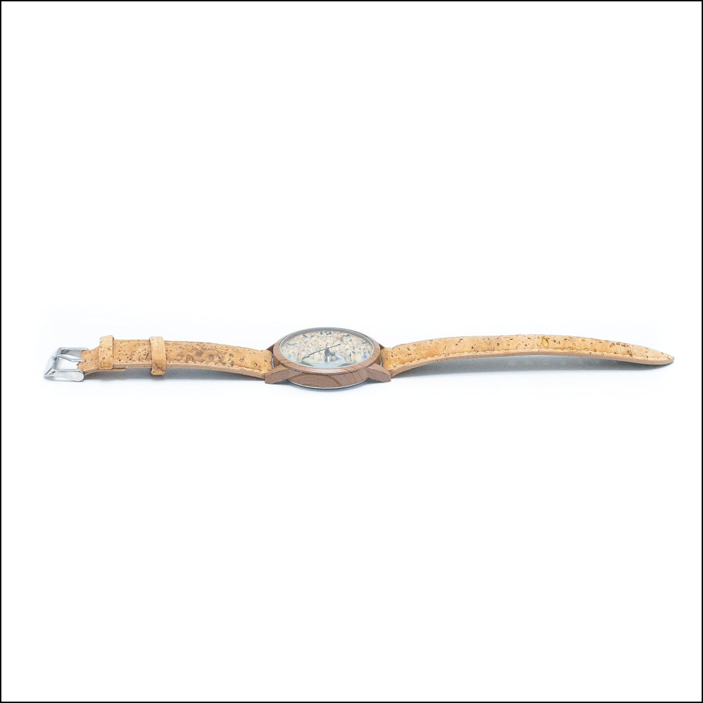 Natural Cork Set of Belt and Watch SET-023 Flash Sales