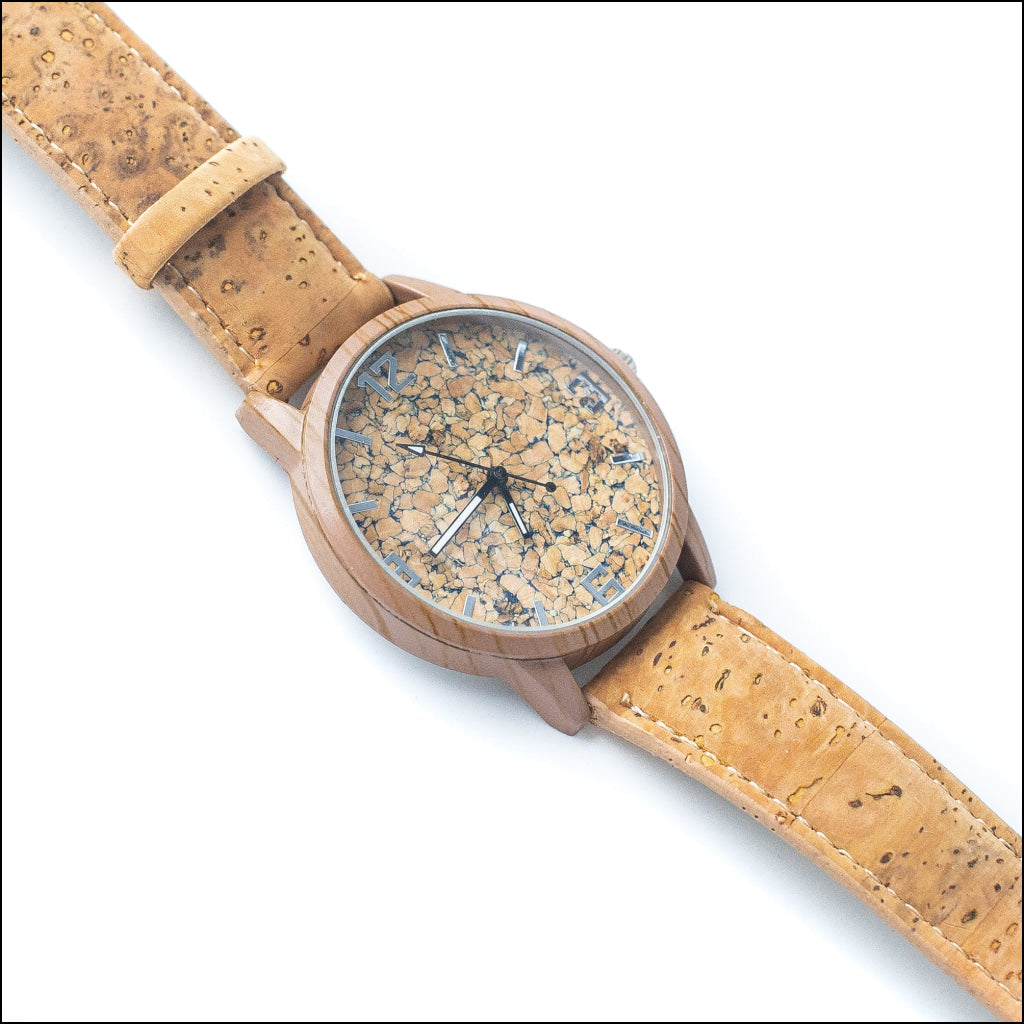Natural Cork Set of Belt and Watch SET-023 Flash Sales