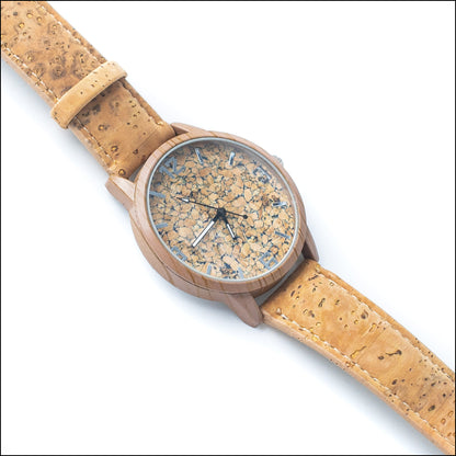 Natural Cork Set of Belt and Watch SET-023 Flash Sales