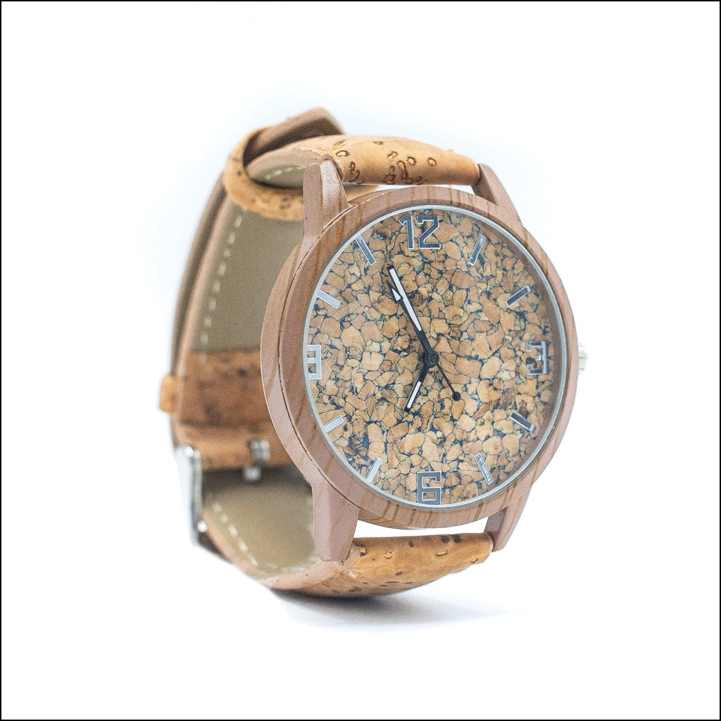 Natural Cork Set of Belt and Watch SET-023 Flash Sales