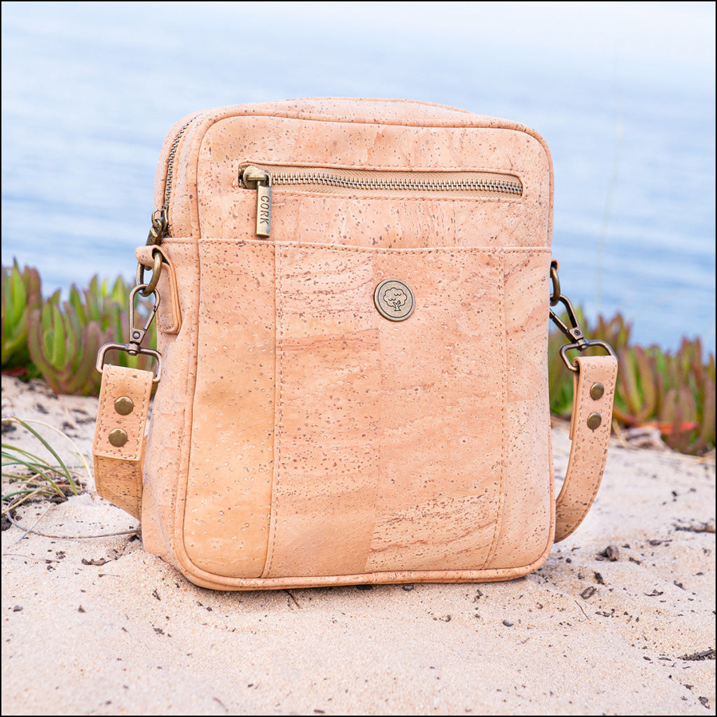 Natural Cork Set of Men’s Crossbody Bag and Wallet SET-020 Flash Sales