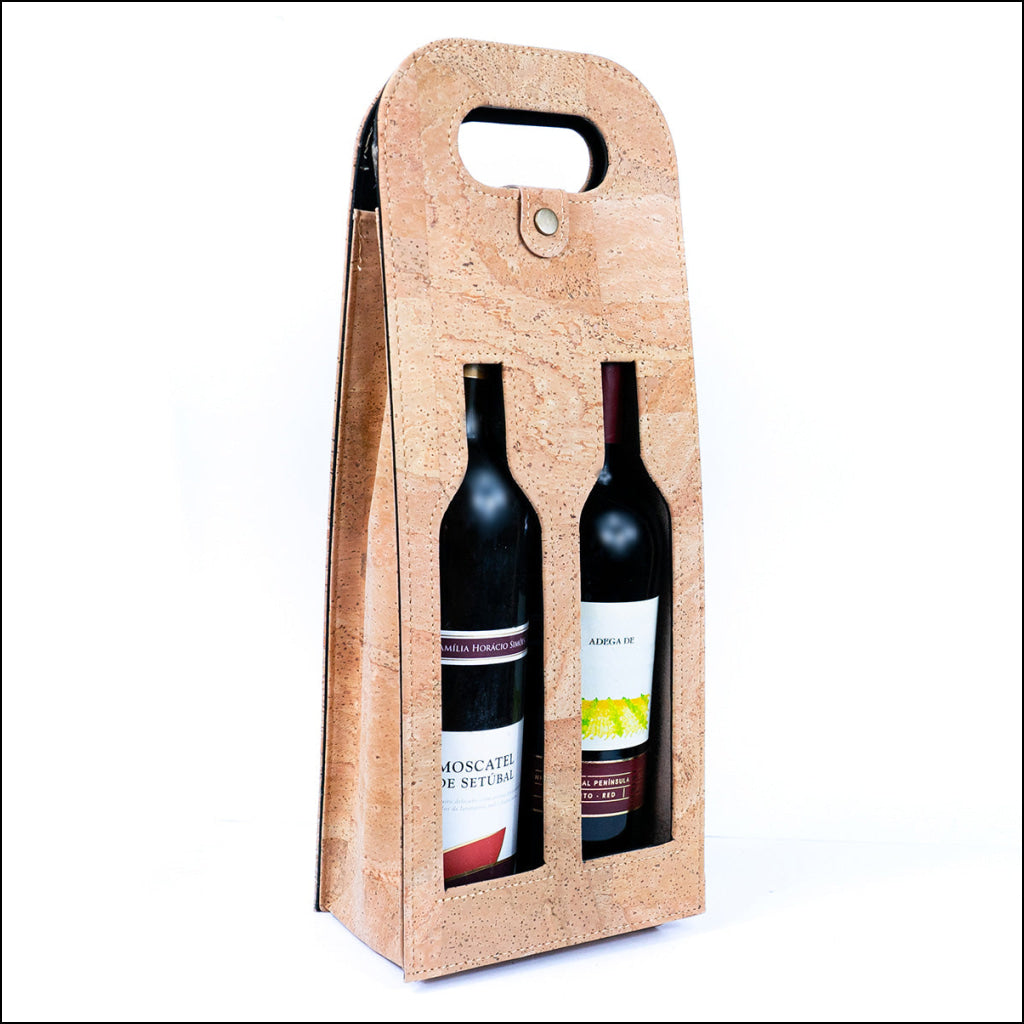Natural Cork Set of Wine Carrier and Accessory Box SET-021 Flash Sales