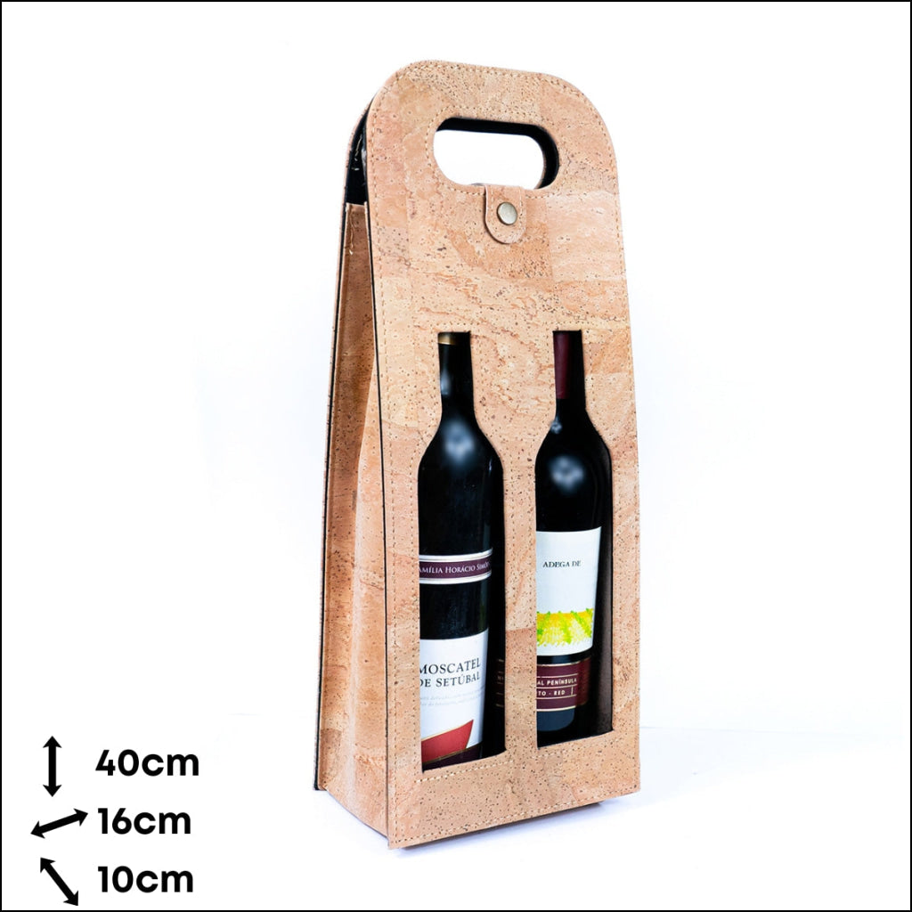 Natural Cork Set of Wine Carrier and Accessory Box SET-021 Flash Sales