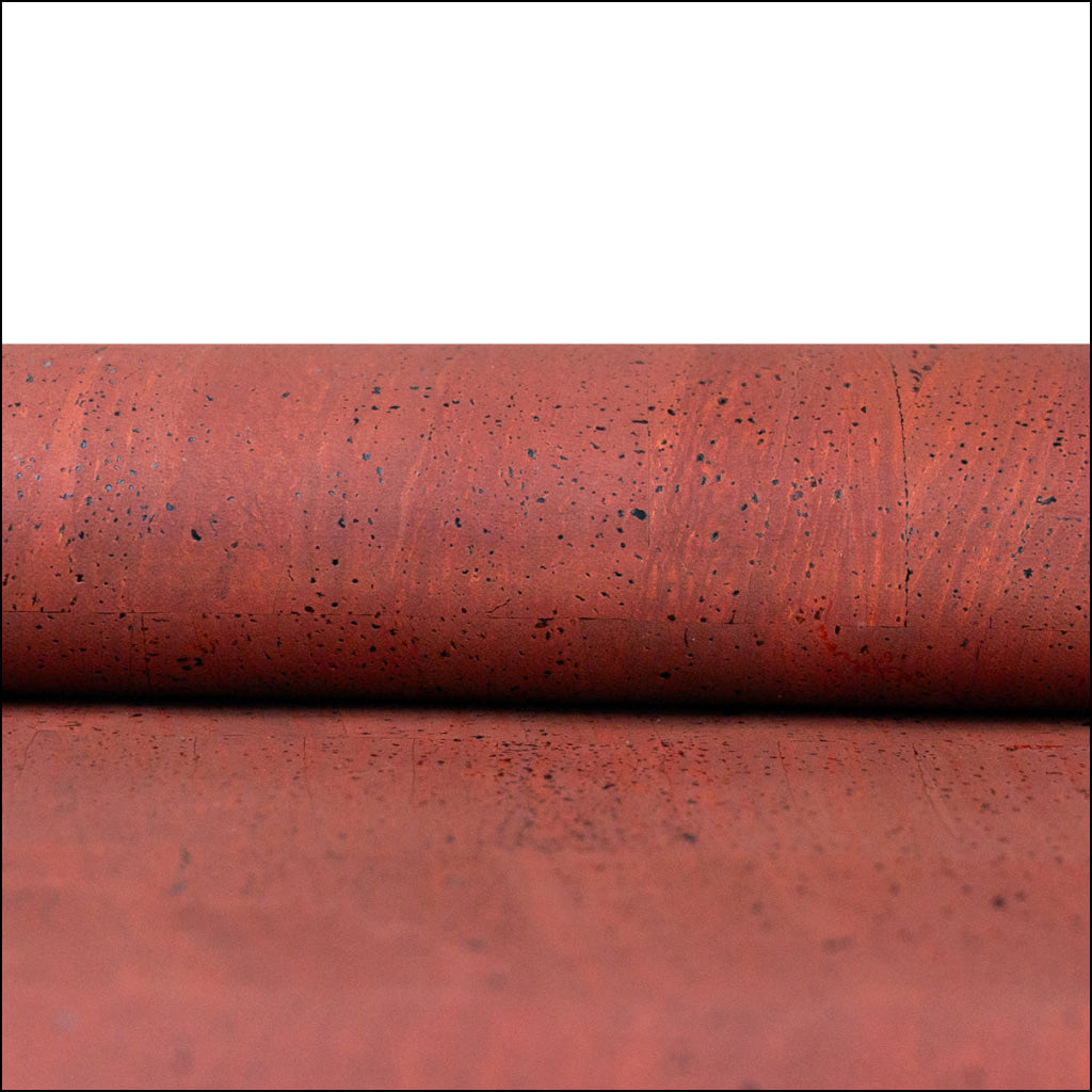 Natural Dark Red Cork Fabric - 0.81Mm Thickness Cof-591 Cork Fabric