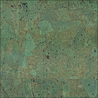 Natural Green Cork Fabric With Abstract Pattern Cof-594 Cork Fabric