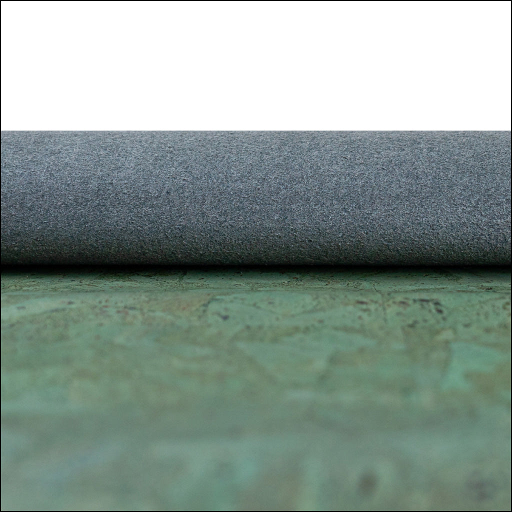 Natural Green Cork Fabric With Abstract Pattern Cof-594 Cork Fabric