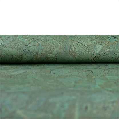 Natural Green Cork Fabric With Abstract Pattern Cof-594 Cork Fabric