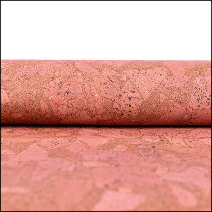 Natural Green Cork Fabric With Abstract Pattern Cof-601 Cork Fabric