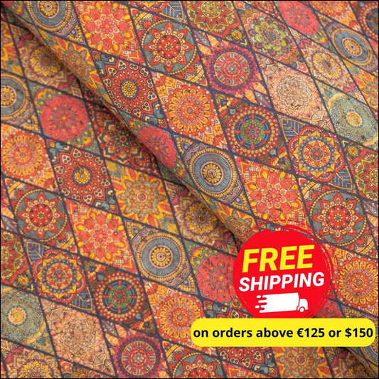 Ceramic Tile Cork Fabric Sheet Korkstoff Cof-304