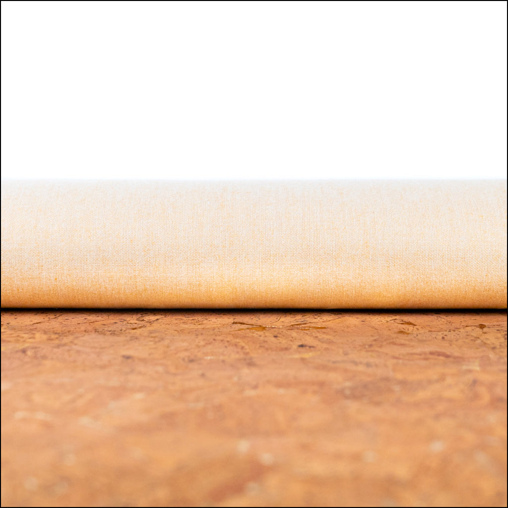 Natural Tan Cork Fabric With Metallic Accents - 0.87Mm Thickness Cof-579 Cork Fabric