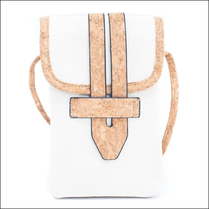 Natural White Cork Open Top Hat and Cork Mobile Sling Bag SET-018 Flash Sales