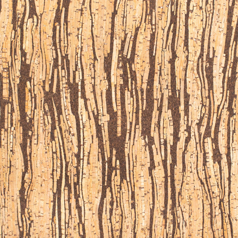 Natural With Stripes Cork Fabric Cof-187