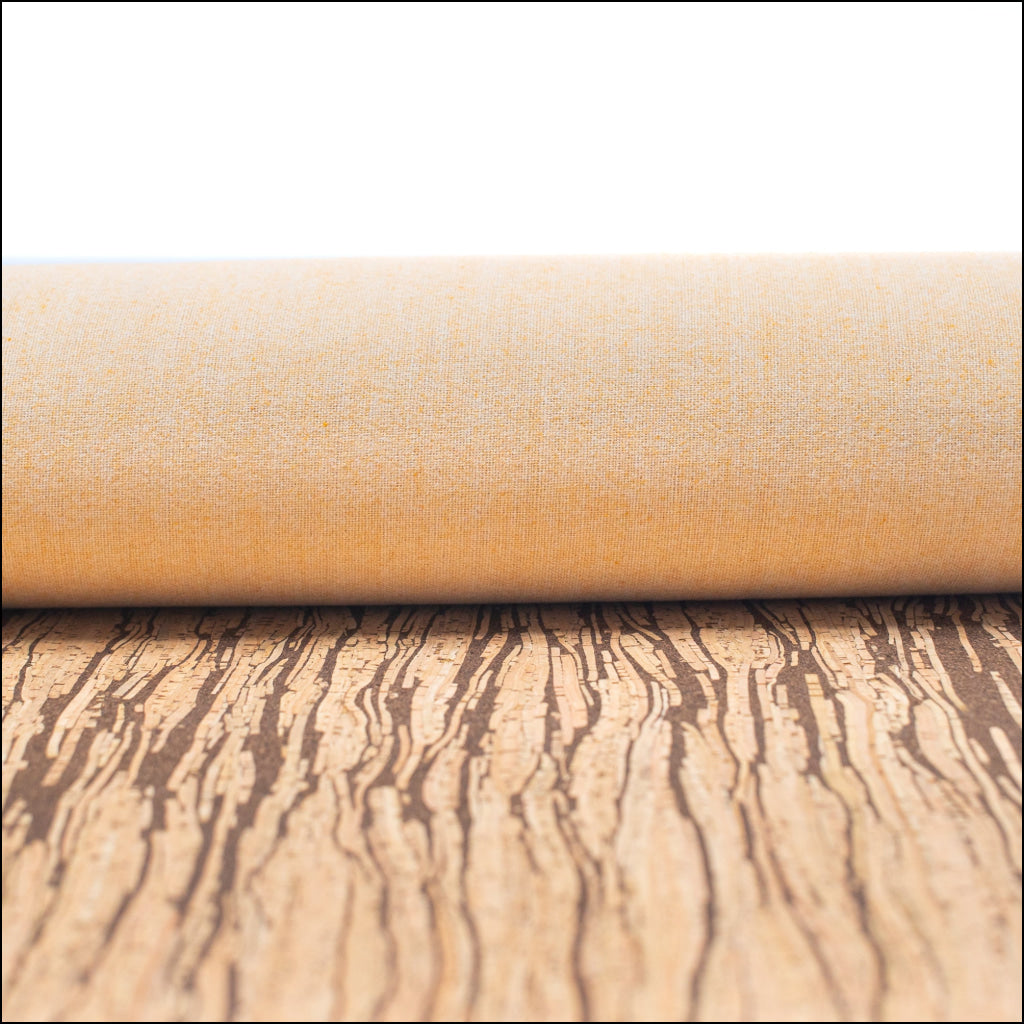 Natural With Stripes Cork Fabric Cof-187