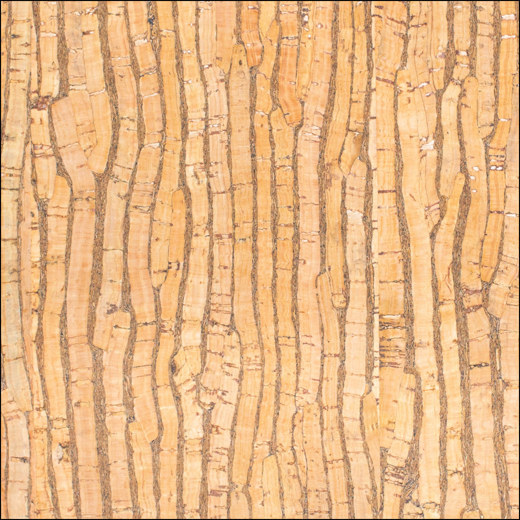 Natural With Stripes - Portuguese Cork Fabric Cof-246