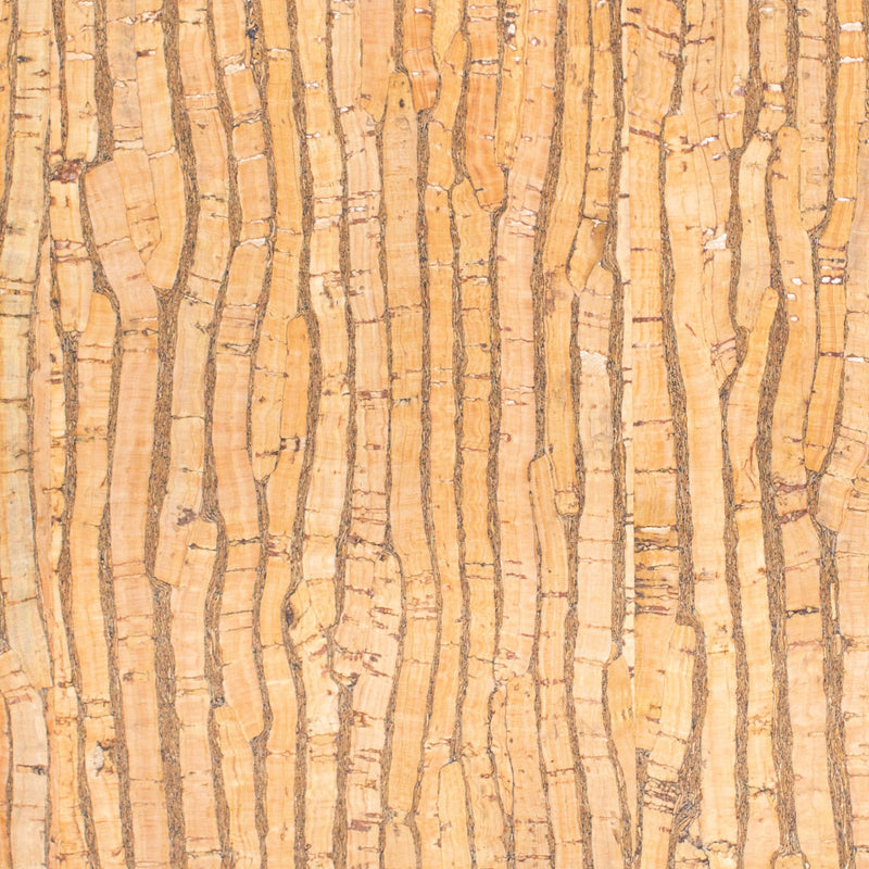 Natural With Stripes - Portuguese Cork Fabric Cof-246