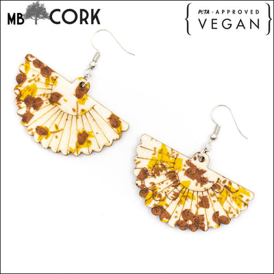 Natural wood,fan shape Earrings Original handmade ladies earrings-ER-089 Flash Sales