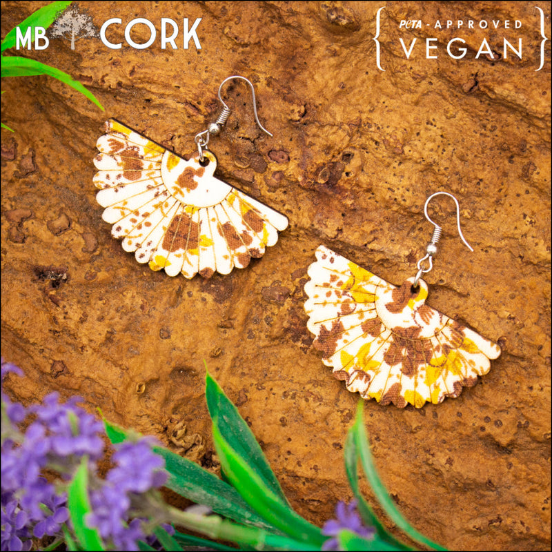 Natural wood,fan shape Earrings Original handmade ladies earrings-ER-089 Flash Sales