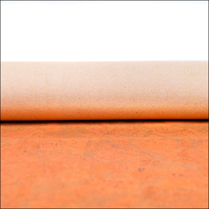 Orange Block - Style Cork Fabric With Beige Backing 0.80 Thickness Cof - 531 Cork Fabric