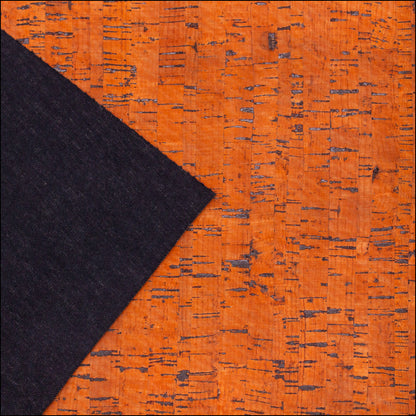 Orange Portuguese Cork Fabric Rustic Cof-184 Cork Fabric