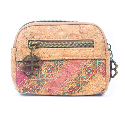 Patchwork Cork Coin Purse with Card Slots BAGF-092-MIX-7（7units） 7units Flash Sales