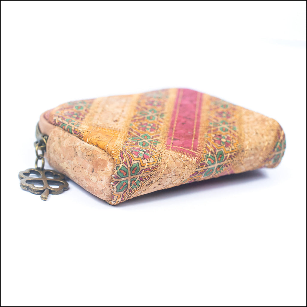 Patchwork Cork Coin Purse with Card Slots BAGF-092-MIX-7（7units） 7units Flash Sales