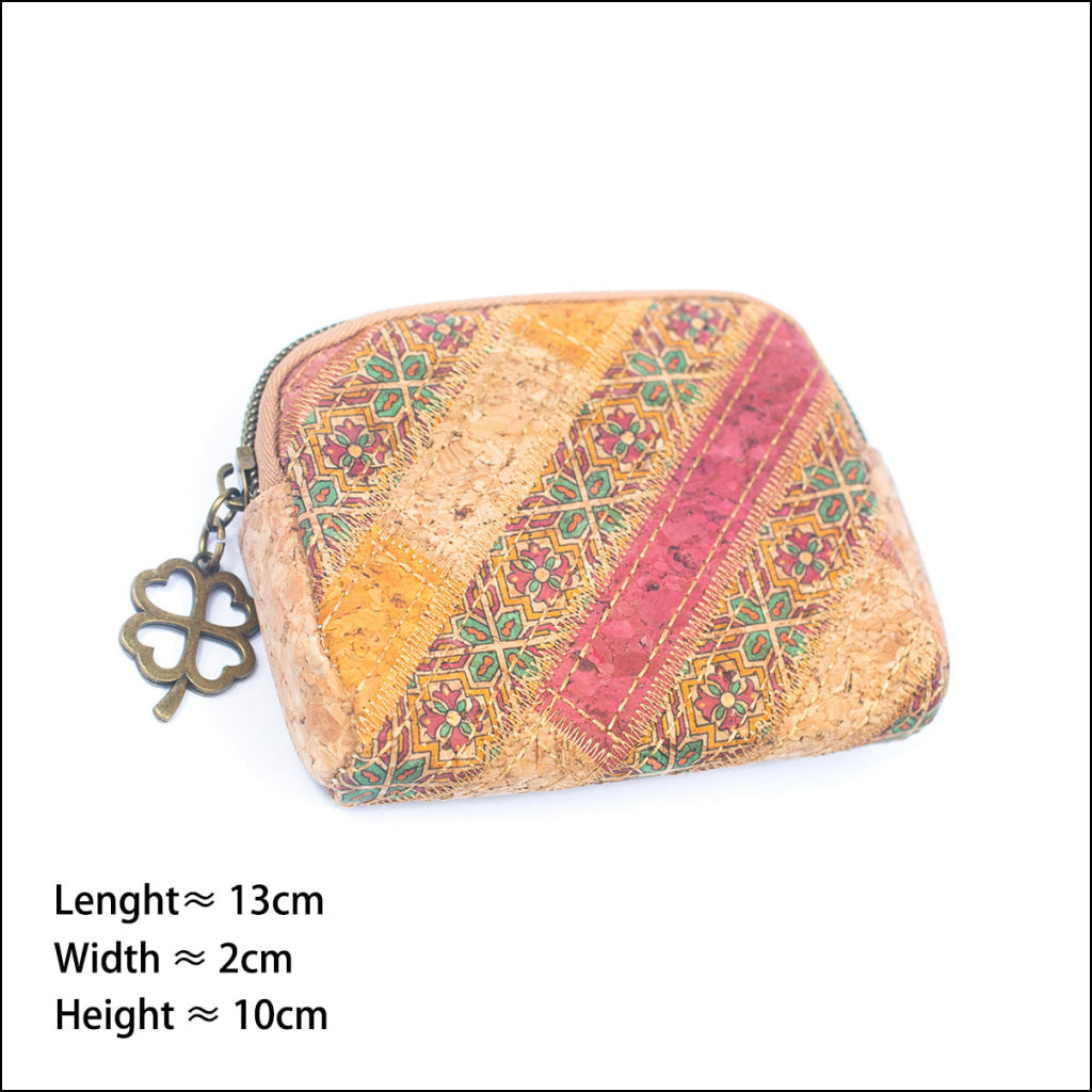 Patchwork Cork Coin Purse with Card Slots BAGF-092-MIX-7（7units） 7units Flash Sales