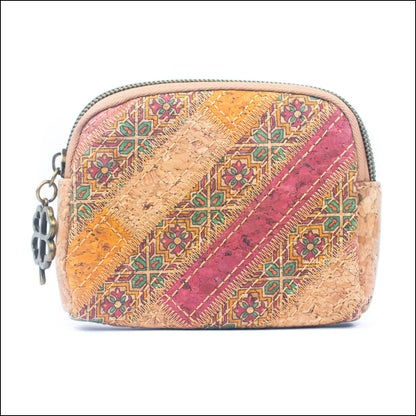 Patchwork Cork Coin Purse with Card Slots BAGF-092-MIX-7（7units） 7units Flash Sales