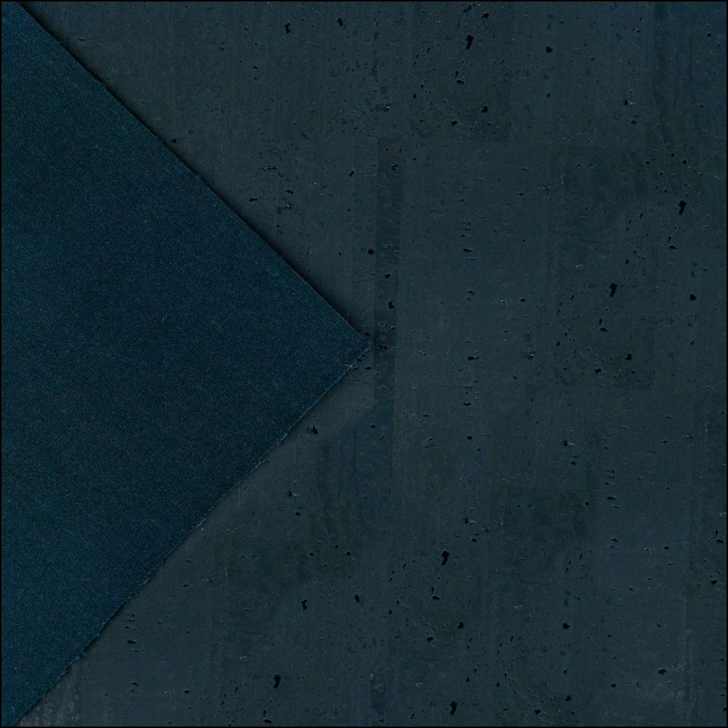 Premium Solid Black Cork Fabric 0.7mm Thick 117-A cork fabric