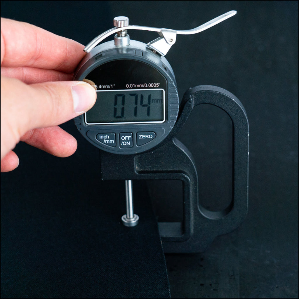 Premium Solid Black Cork Fabric 0.7mm Thick 117-A cork fabric