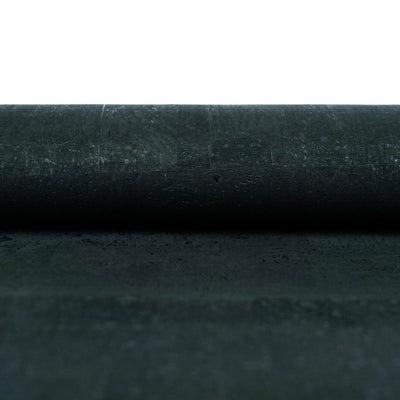 Premium Solid Black Cork Fabric Beige Back Cof-522 Cork Fabric