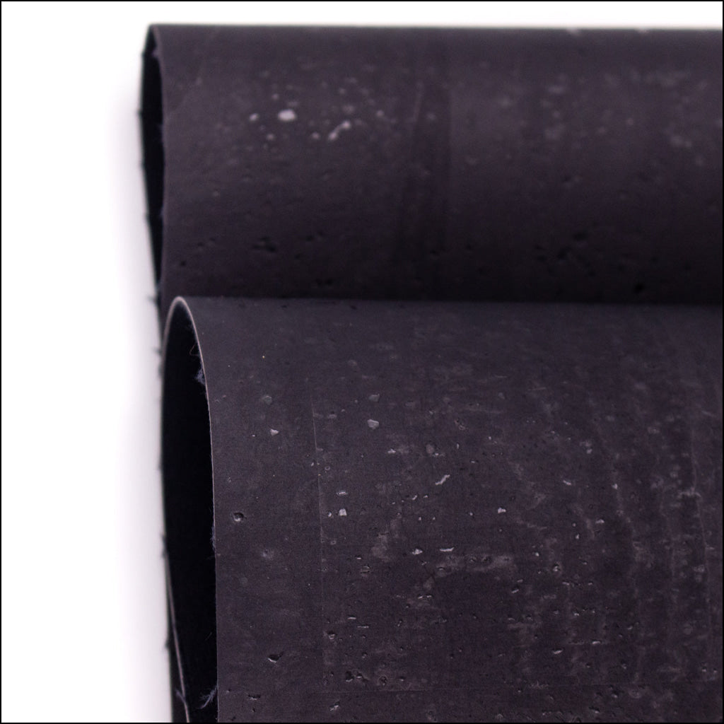Premium Solid Black Cork Fabric COF-117 cork fabric